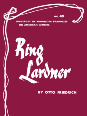 cover image of Ring Lardner--American Writers 49